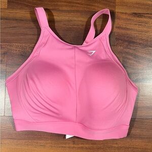 Gymshark High Support Sports Bra Pink 34E/F Racerback Adjustable Strap